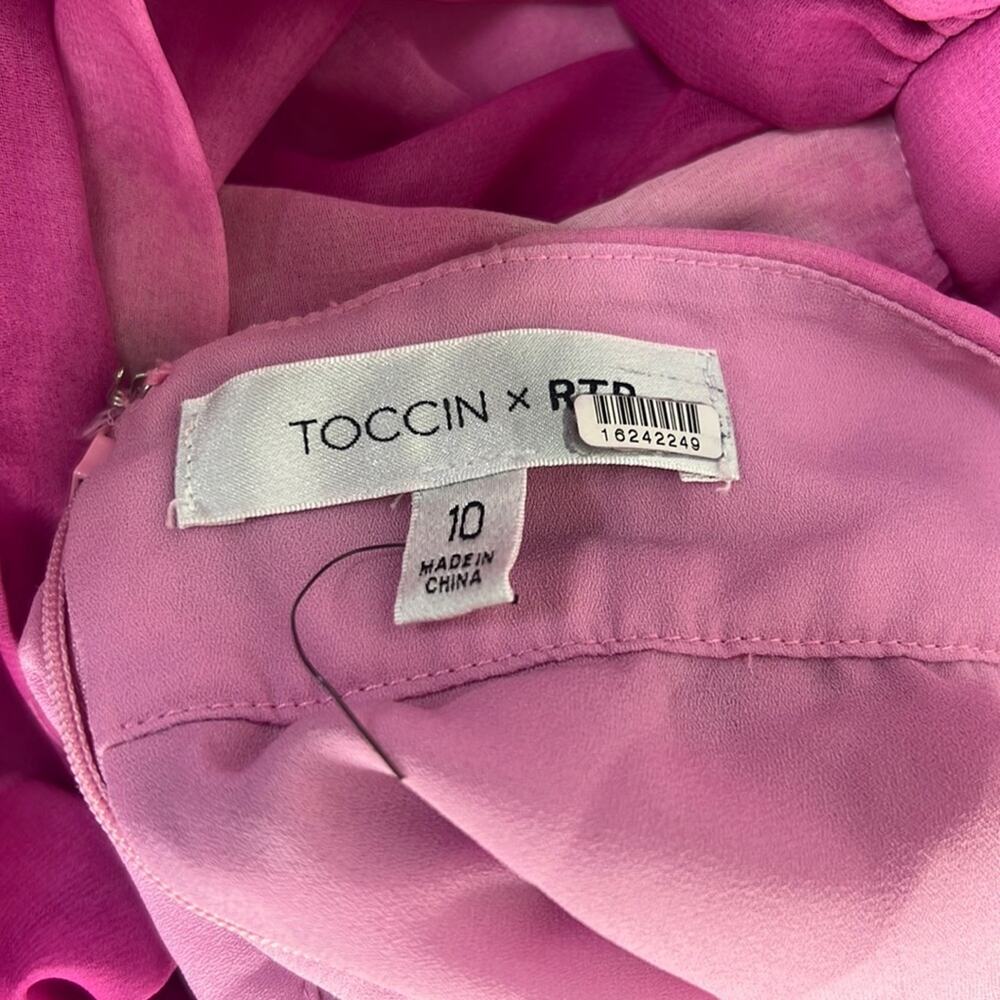 RTR TOCCIN X RTR
Pink Tie Dye Romper Sz 10 Open Back Satin Long Sleeve Ruffles - Picture 4 of 8